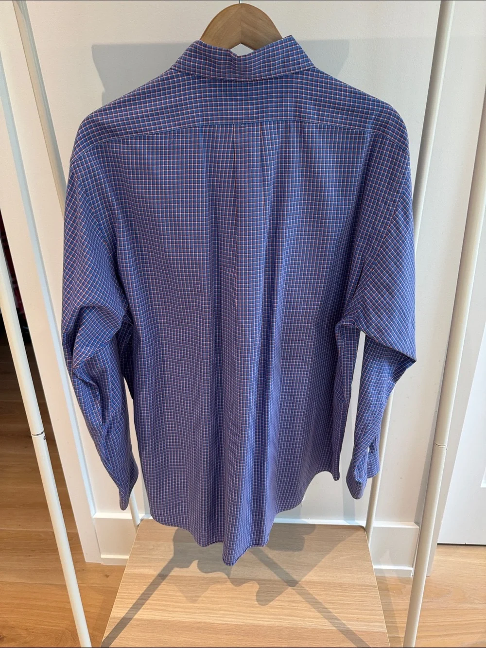 Polo by Ralph Lauren Blue and Red Micro-Check Button-Down Shirt